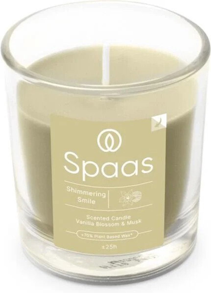 SPAAS Geurglas 25u d7 cm shimmering smile Spaas groen