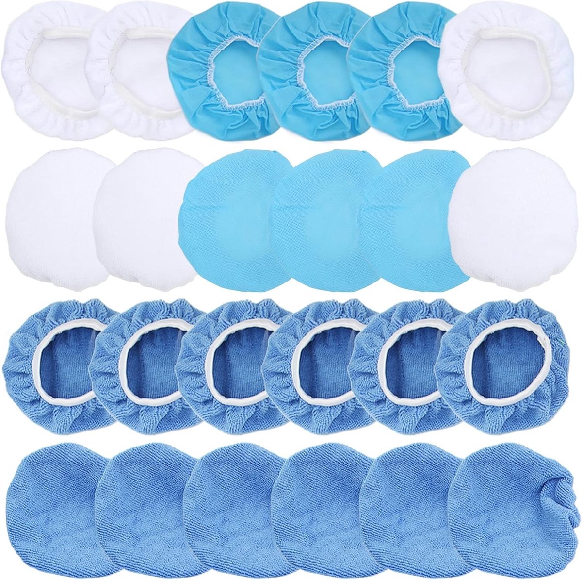 Polijstpad Covers 24 Stuks - 6 Inch Microfiber Polijstbonnet voor Auto's, Motoren en Boten