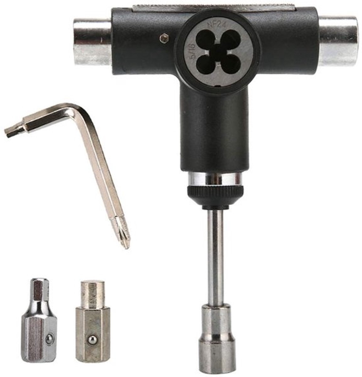 OmGoods Skate Tools Dailygoody Multifunctionele T-Tool Zwart