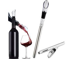 Wijnkoelers met schenktuit - 1 Stuks 32*2.5cm - Wijnkoeler Stick - Wijn Koeler Staaf - Schenktuit - Wine Cooler - Schenktuit Drank - Wijnschenker - Stokwijnkaraf - Wijnbeluchter - Champagnekoeler - RVS Staaf - Wijnschenker Decanteerder - Beluchter