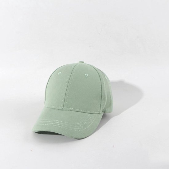 Lichtgroene Kinderpet Verstelbaar – Baseball Cap voor Jongens & Meisjes 5-10 Jaar – Effen Petje Kind – Zomer Cap