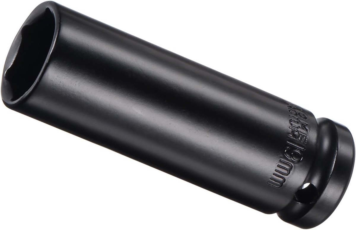 Diepe Impact Steeksleutel 19mm, 1/2" Aandrijving, CR-V Staal, 6-Punt Ontwerp voor Schroefinstallatie en Verwijdering
