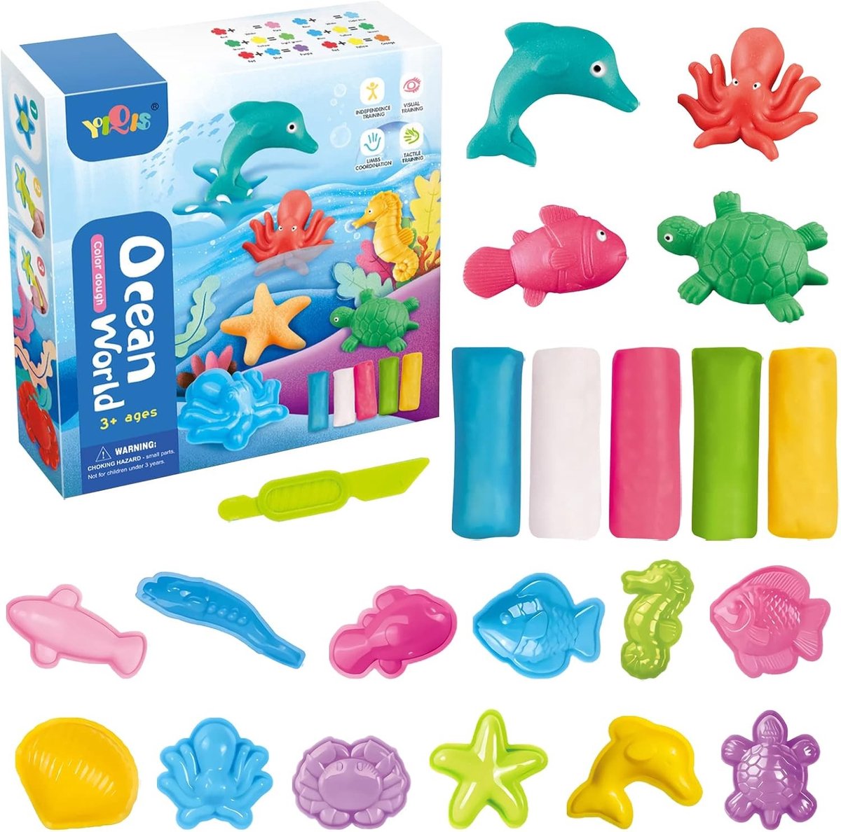Kneedgereedschap en Accessoires voor Kinderen - Creatieve DIY Set voor Onderwater Wereld en Knutselen met Plasticine