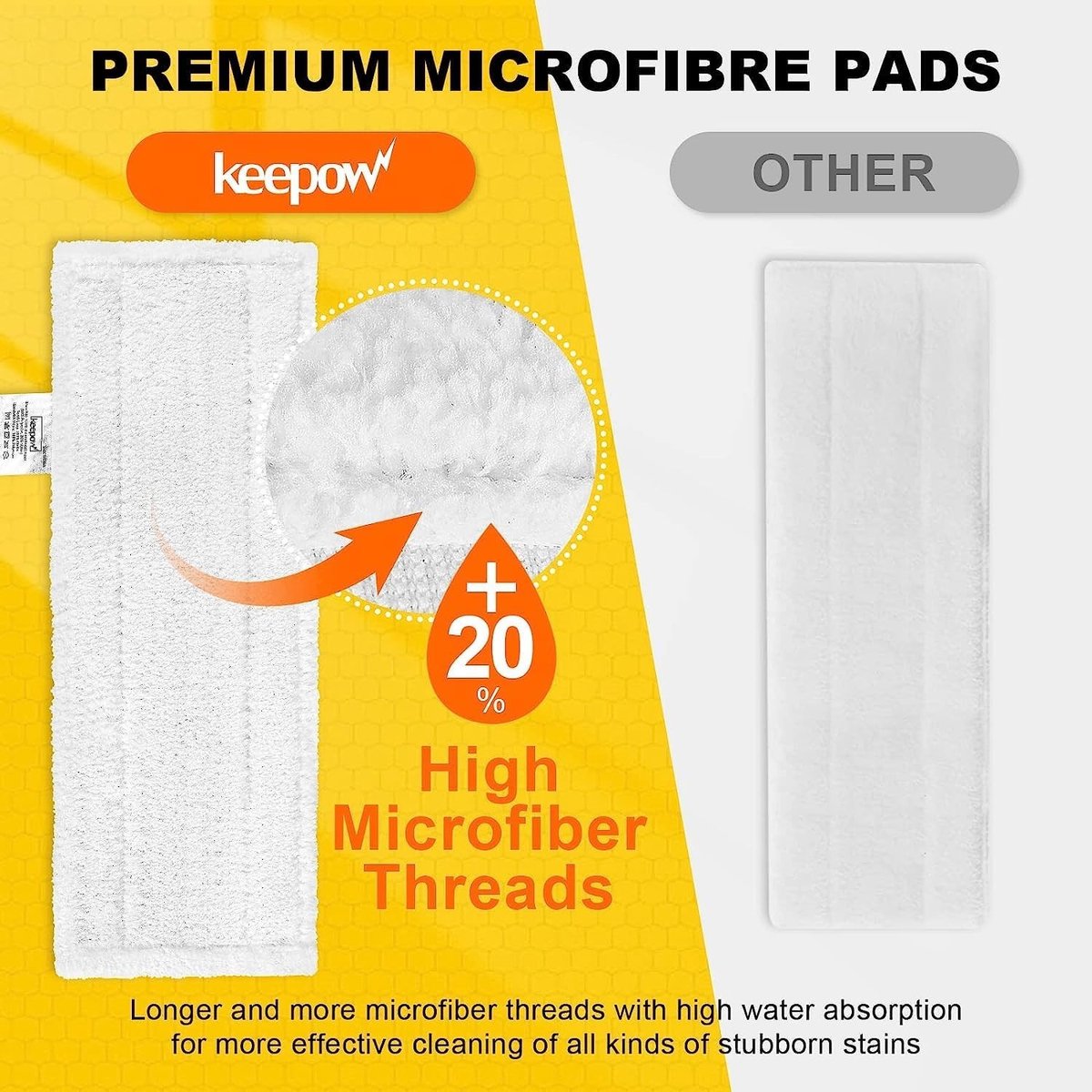 2 x Vloerkleden voor Stoomreiniger, Wasbare Accessoires, Geschikt voor Kärcher EasyFix SC1, SC2, SC3, SC4, SC5, Vloerborstel, Reiniging, Huishoudelijk Gebruik