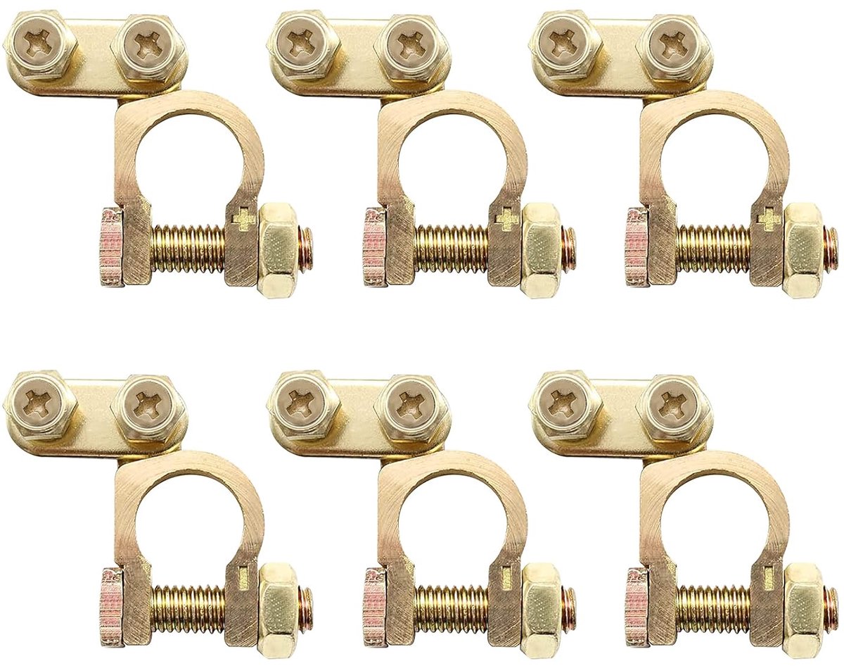 3 Pair Battery Clamps Pole Clamps Car Battery 12V/24V Battery Clamp Copper Battery Pole Clamp Battery Pole Clamps for - ShopVlot