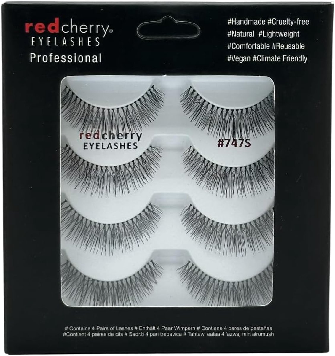 Red Cherry Eyelashes #747s - Multipack - 4 pairs (4) - ShopVlot