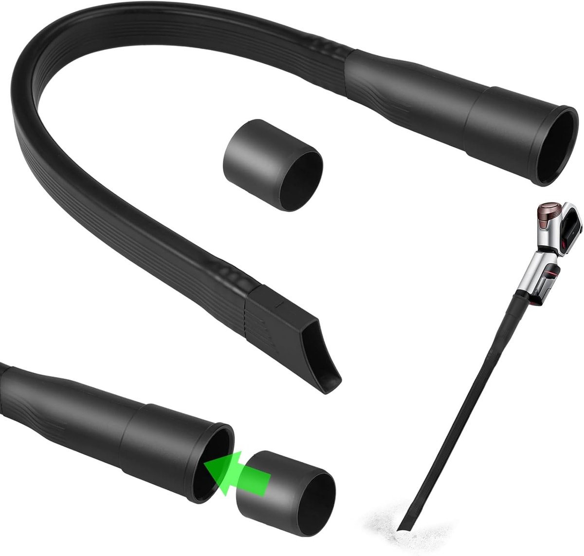 Flexibele Sleufzuigmond van 65 cm voor Universele Stofzuigers, Compatibel met Diverse Merken zoals Miele, AEG en Siemens, Ideaal voor Lastige Hoeken en Kieren