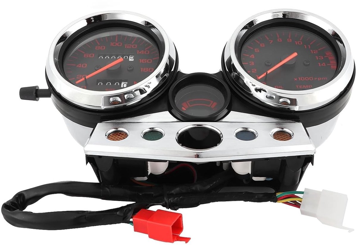 Motorfiets Instrumentenpaneel met Snelheidsmeter en Kilometerteller voor CB400 en MC31 1995-1998 - Rode Schalen en Toerenteller Accessoires