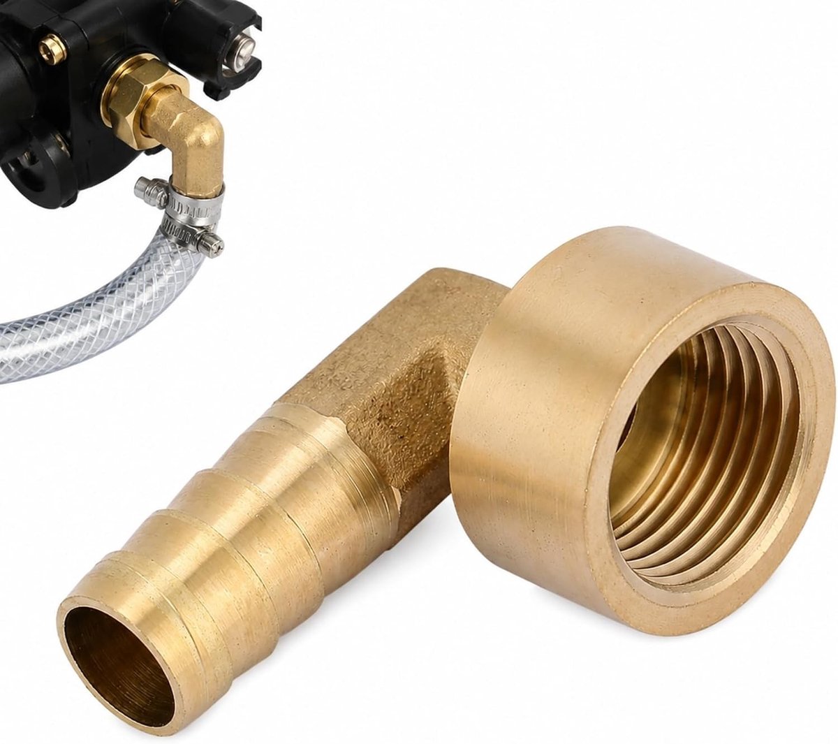 Messing L-fittingen voor Slangverbindingen, G1/2, 12mm, Vrouwelijke Draadadapter voor Tuin en Industrie