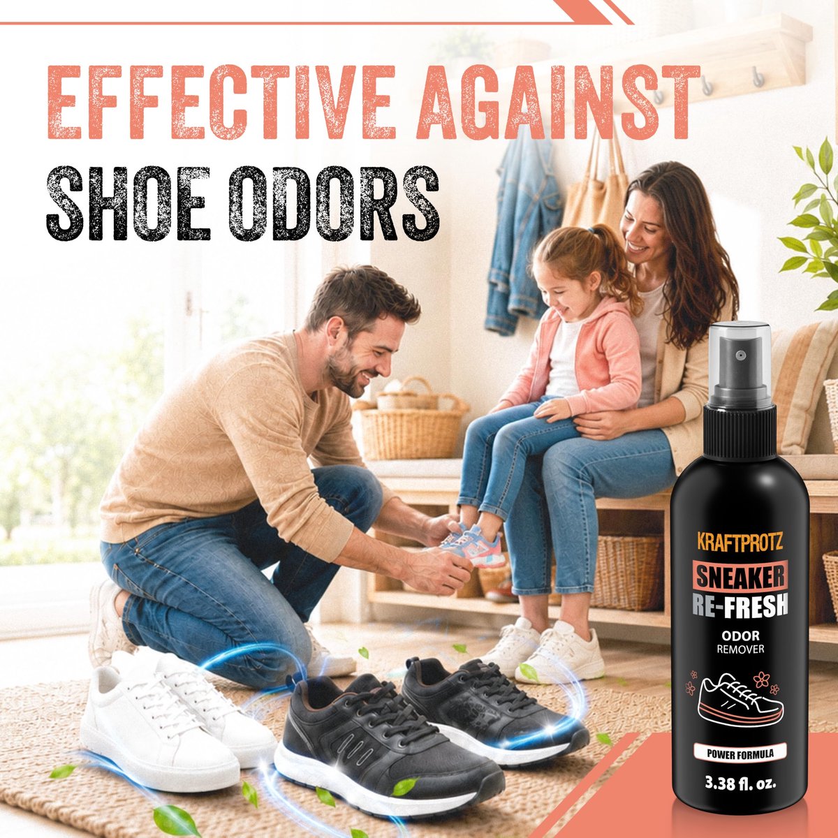 Sneaker geurverwijderaar 100 ml - schoenspray - geurabsorberend - verfrissing voor schoenen - ShopVlot