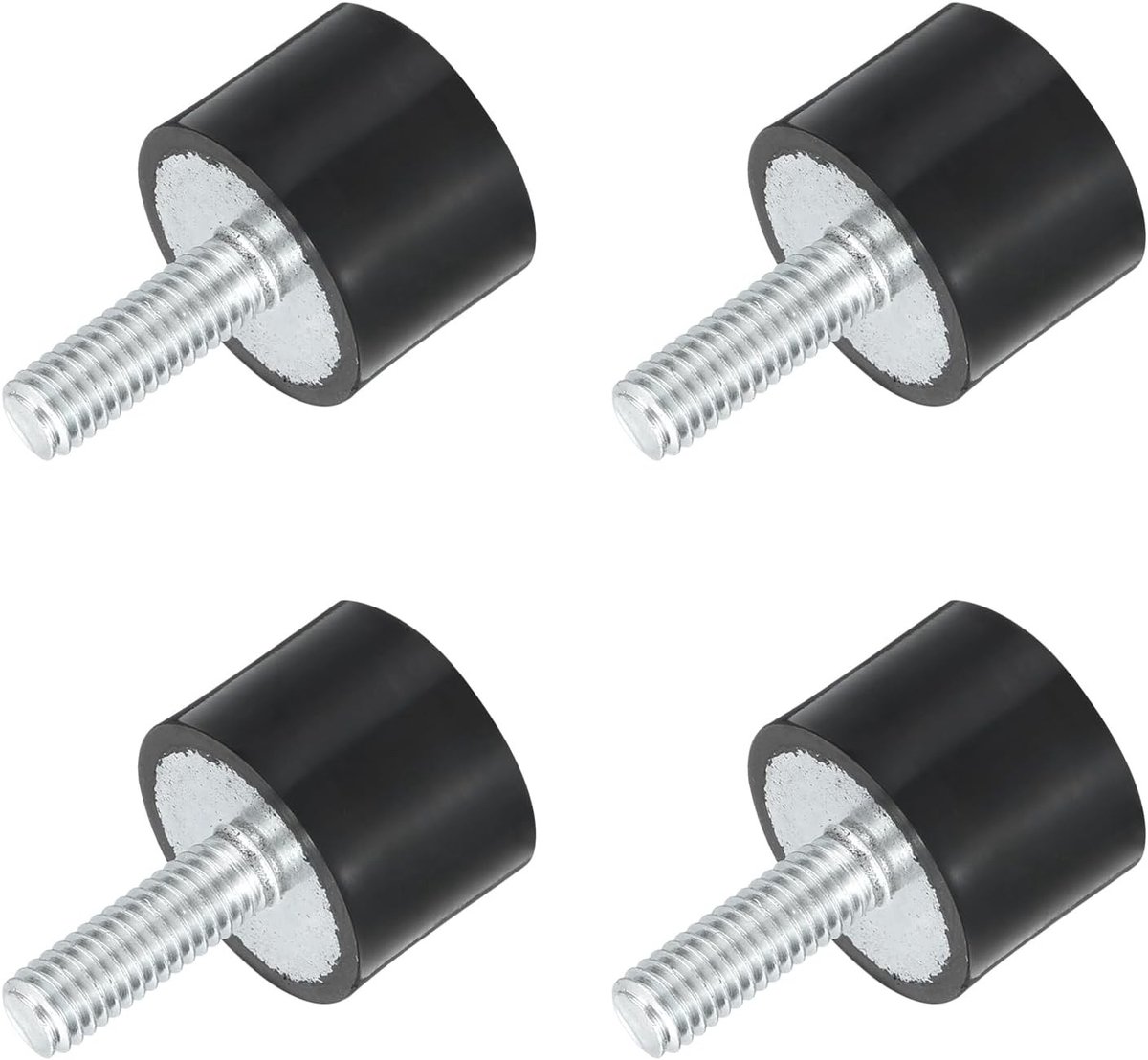 Draadgeïsoleerde rubberen houders, trillingsisolatoren en cilindrische schokdempers met pinnen 20 x 15 mm, set van 4 voor optimale demping en geluidsreductie