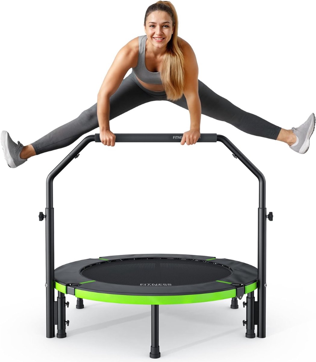 Allvia® Fitness Trampoline - Sporttrampoline Fitness - Sporttrampoline - Zwart - 102cm x 102cm x 126cm