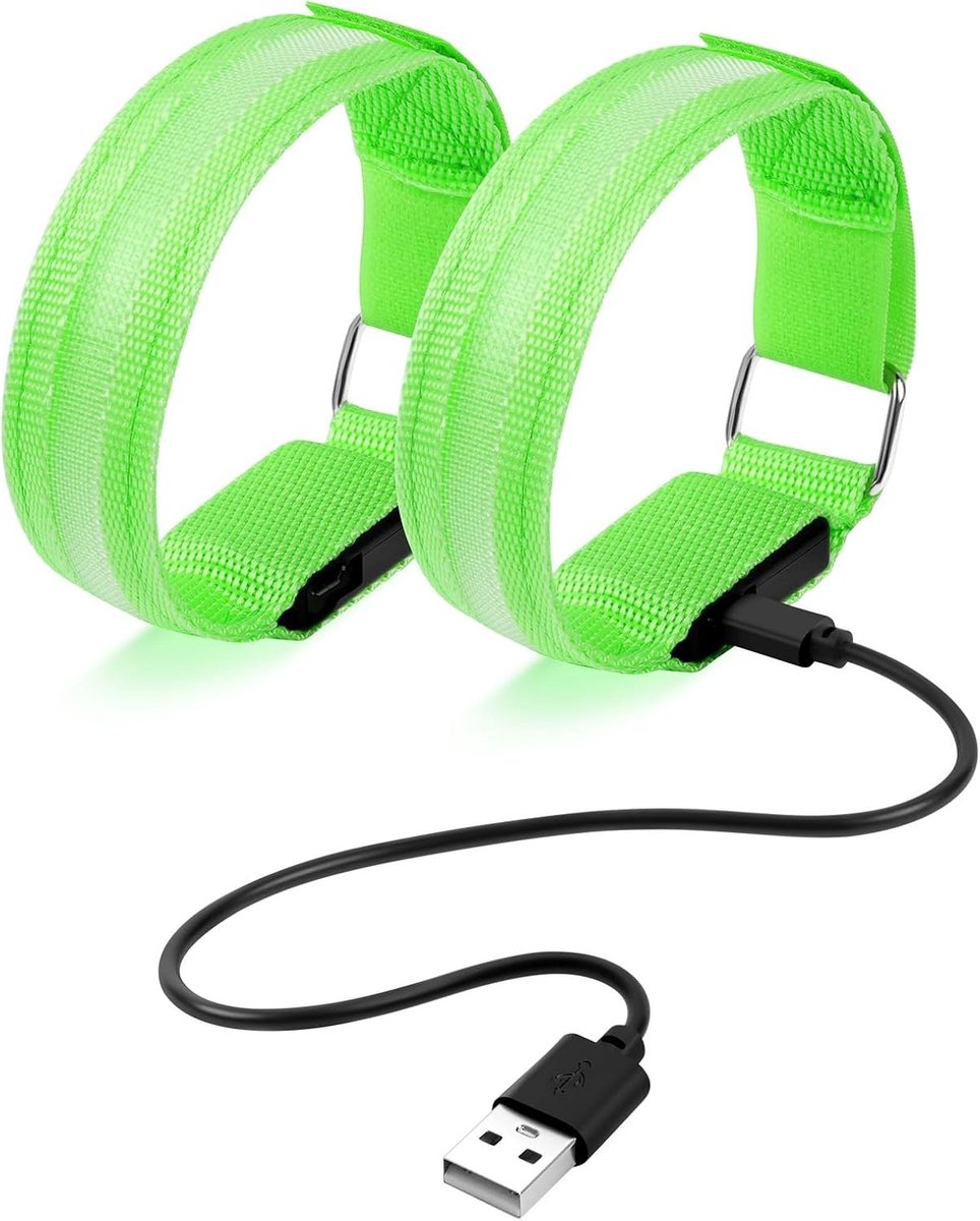 LED Armband met Verlichting, Flitsende Armbanden voor Kinderen en Volwassenen, Veiligheid bij Nacht voor Joggen, Hardlopen en Buitenactiviteiten