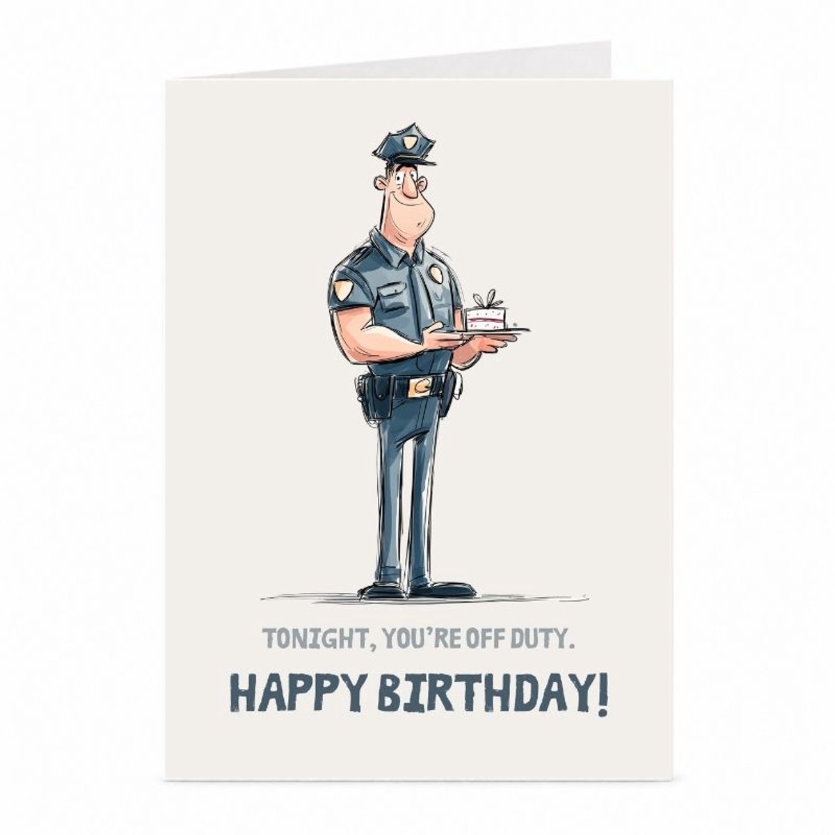 Politie - Verjaardagskaart - JustTheCardGuy - A6 met envelop