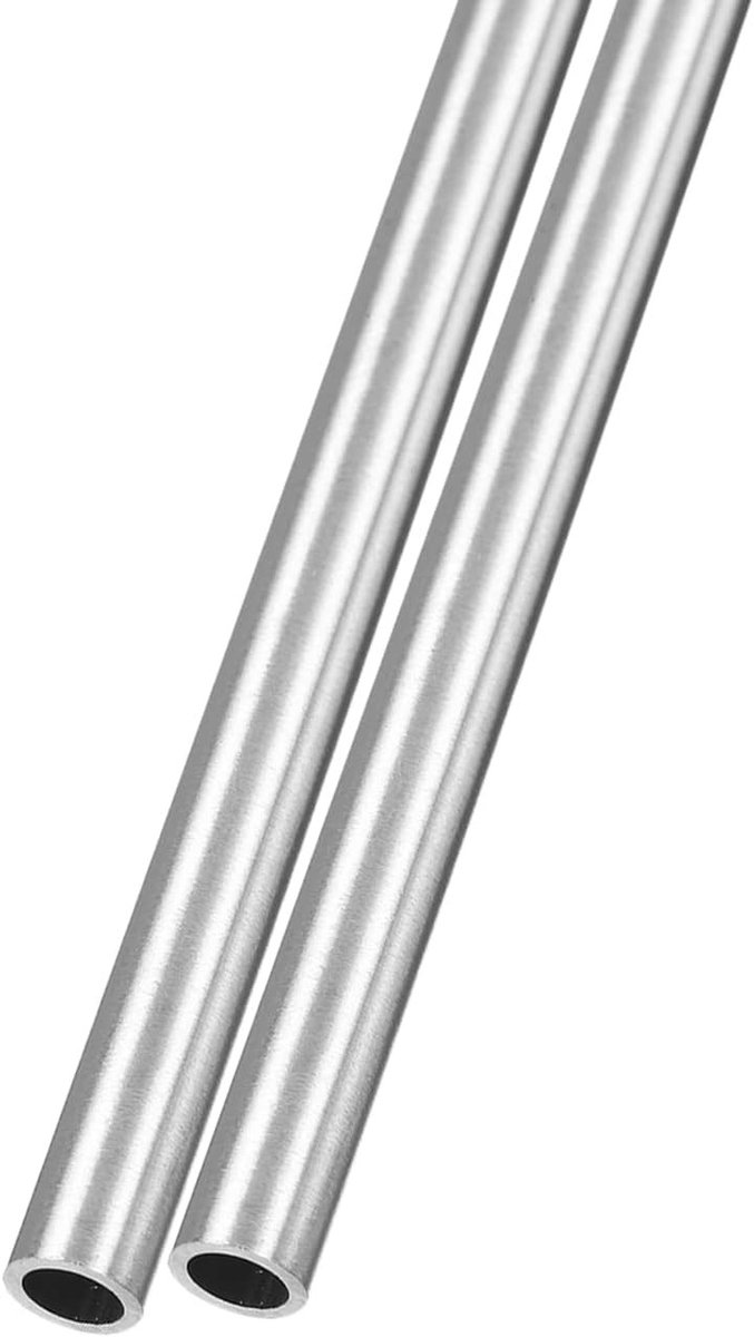 2 stuks 304 roestvrijstalen buizen (6mm AD x 0.8mm wand D x 300mm L) rechte slangen voor huishoudelijke apparaten en machines, duurzaam en corrosiebestendig