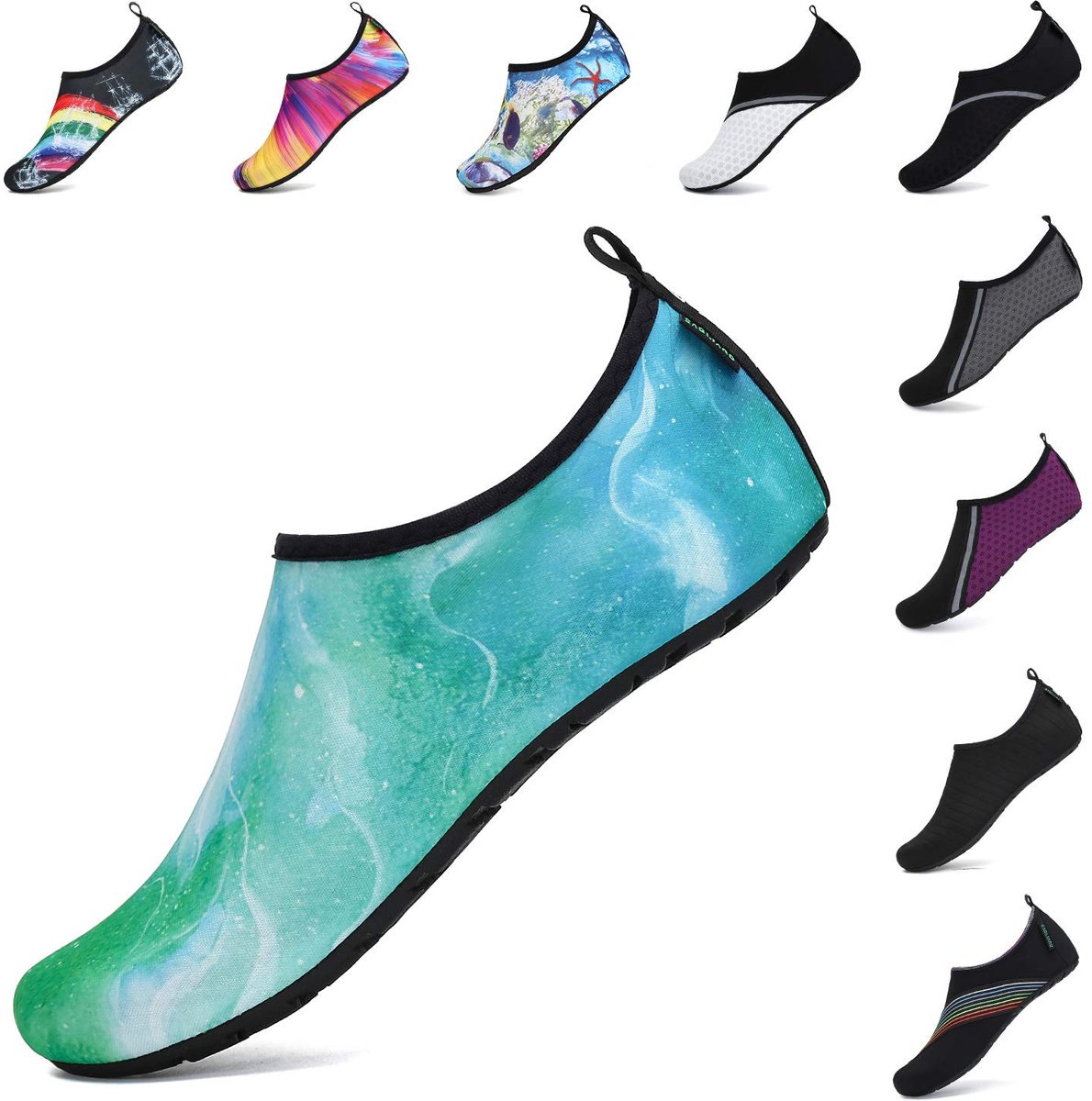 SAGUARO unisex badschoenen voor heren en dames, sneldrogend, waterschoenen, outdoor aquaschoenen, 37-47EU, aquagroen. - ShopVlot