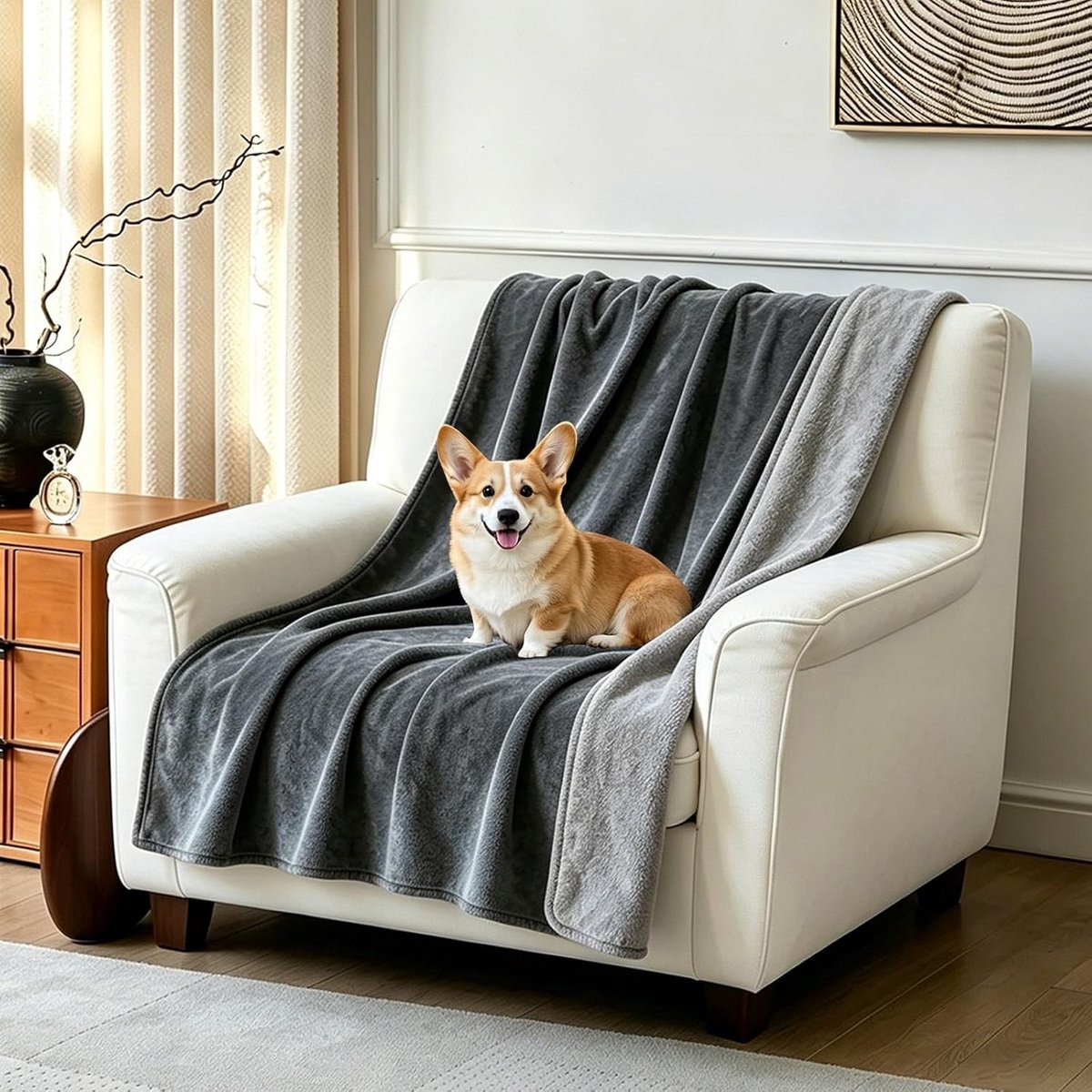 Omkeerbare Waterdichte Dierendeken voor Honden en Katten, Wasbaar en Comfortabel, 100x80 cm