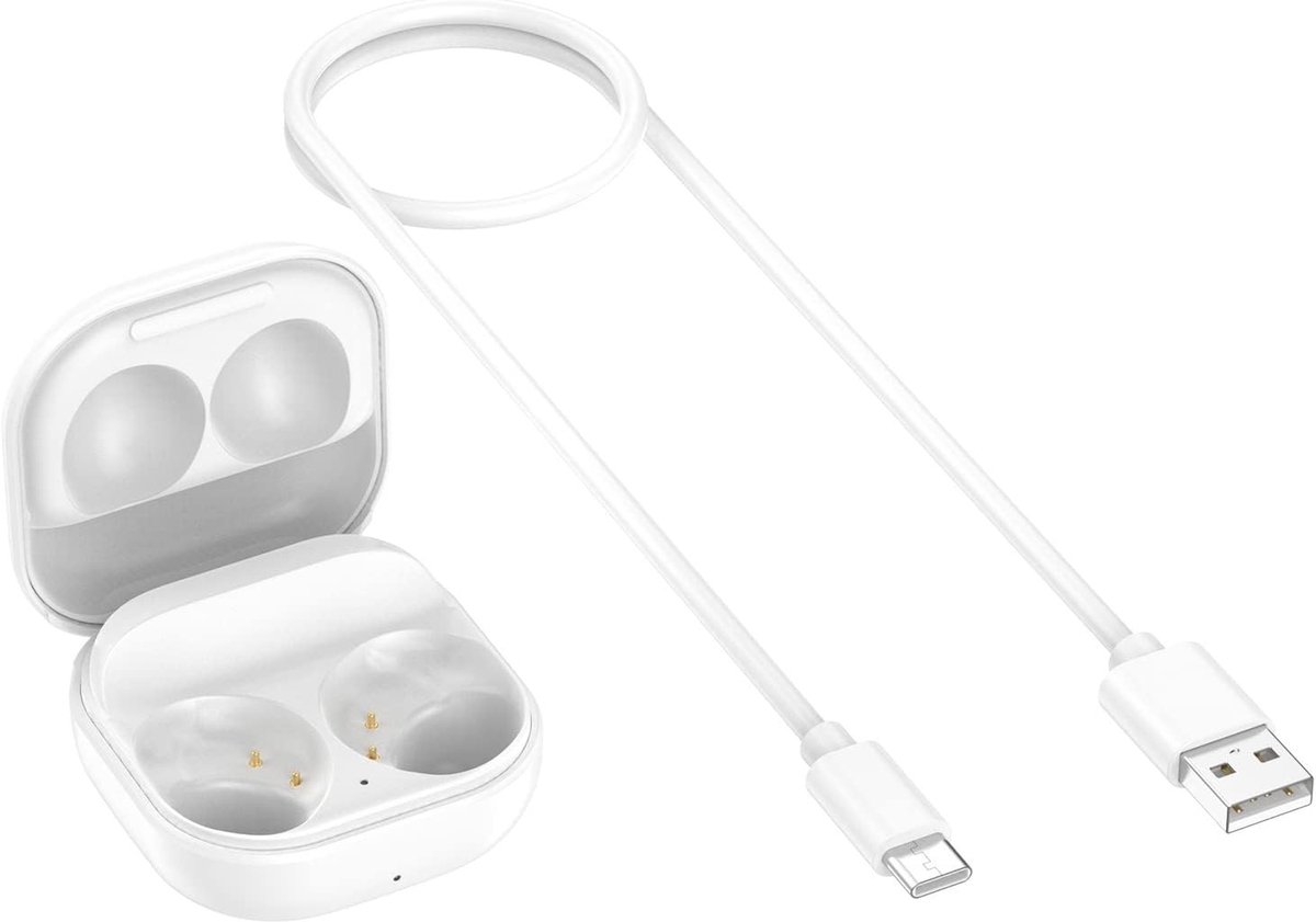 Vervangende Oplaadcase voor Galaxy Buds2 - Oplaadbox, Dock en Cradle in Wit, Geschikt voor Draadloze Oordopjes