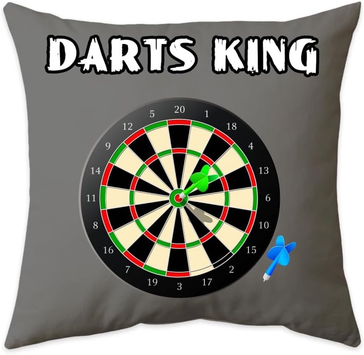 Dart Kussenhoes voor Dartliefhebbers, Perfecte Cadeaus voor Mannen, 45 x 45 cm, Darts Accessoires en Decoratie