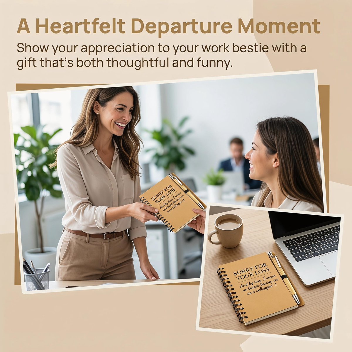 A6 notitieboek met pen - grappig afscheid cadeau - bedankt voor nieuwe baan - origineel geschenk voor collega - ShopVlot
