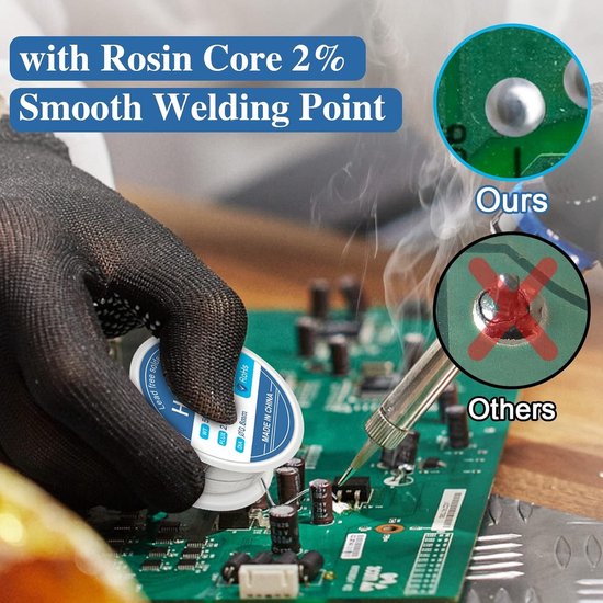 Tin Lood 0.8 mm 30 g - Solderdraad met Flux Sn99.3 Cu0.7 voor Elektrisch Loodjes en DIY Projecten — afbeelding 3