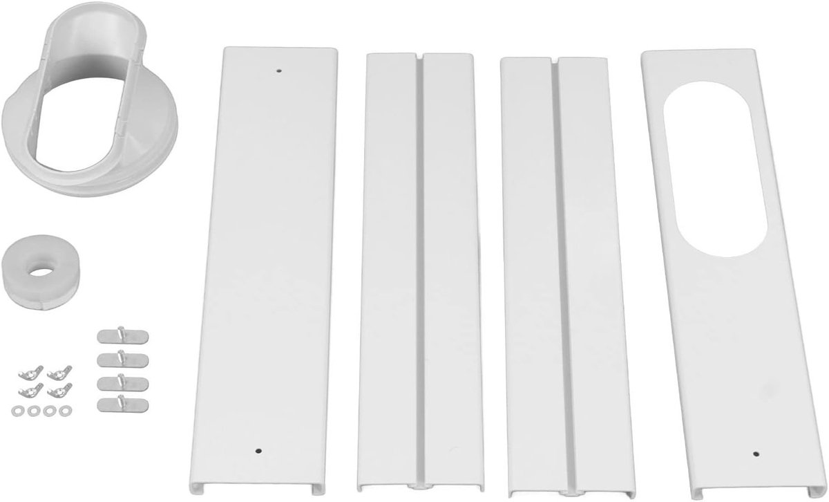 Draagbare Airconditioning Raamventilatieset, 4 Stukken, Hoogwaardige ABS PVC, Warmtebestendig en Eenvoudig te Installeren