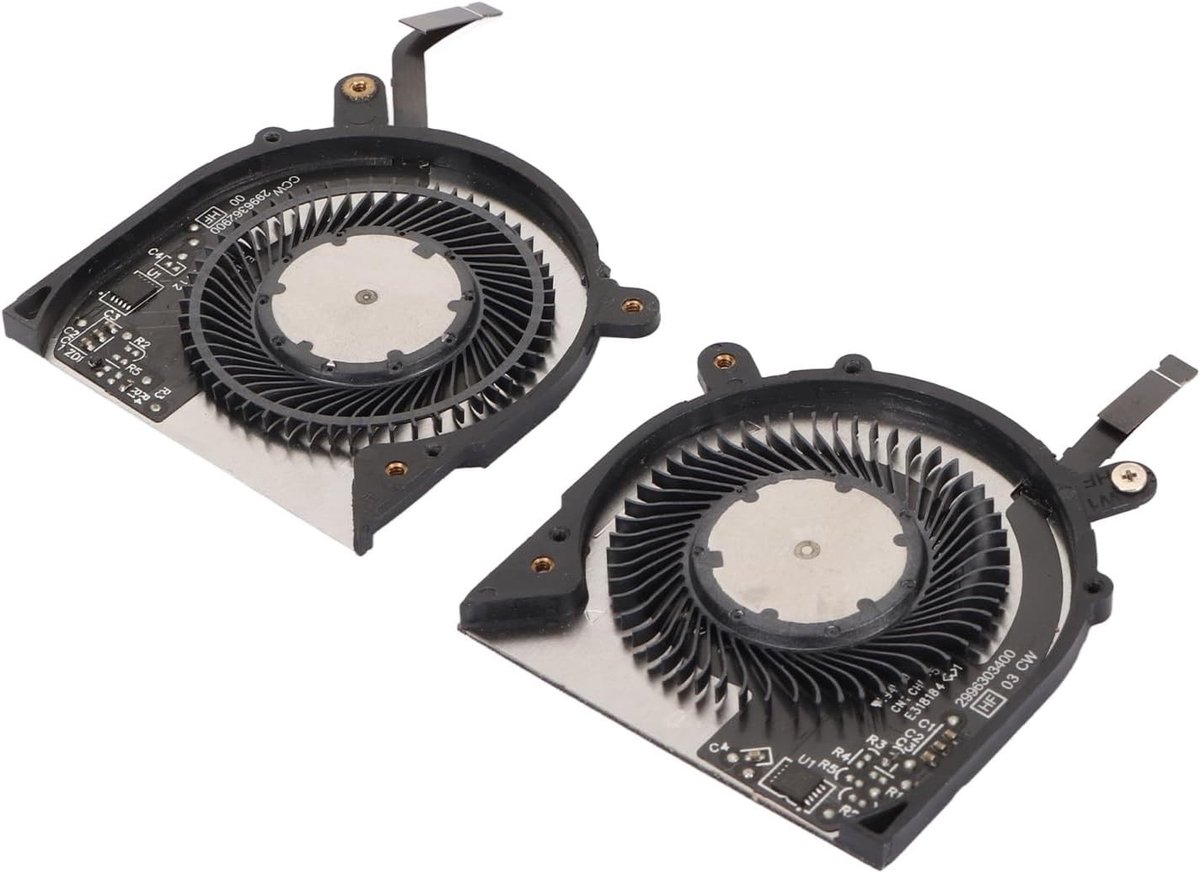 Vervangende Koelventilator voor Laptop XPS 13 7390 2-in-1 - Stille 4-Pin CPU en GPU Koeling, DC 5V 0.5A, Efficiënte Koeling voor Gaming en Multitasking