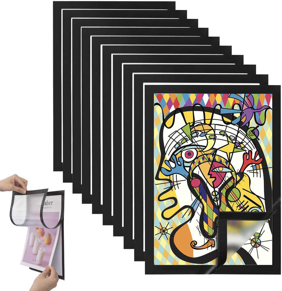 A4-fotolijsten 10 stuks - magnetische sluiting - 32,5 x 24 cm - ideaal voor kinderfoto's - ShopVlot