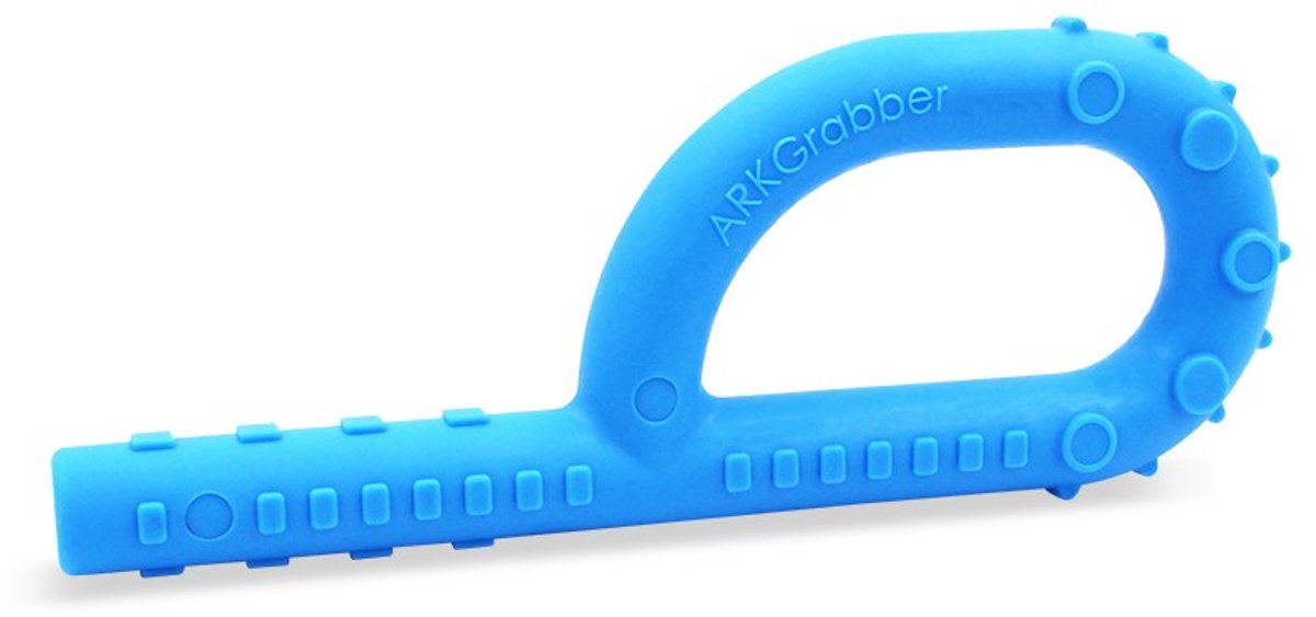 ARK Therapeutic kauwspeelgoed sensorisch P Tube Textured blauw XT medium.