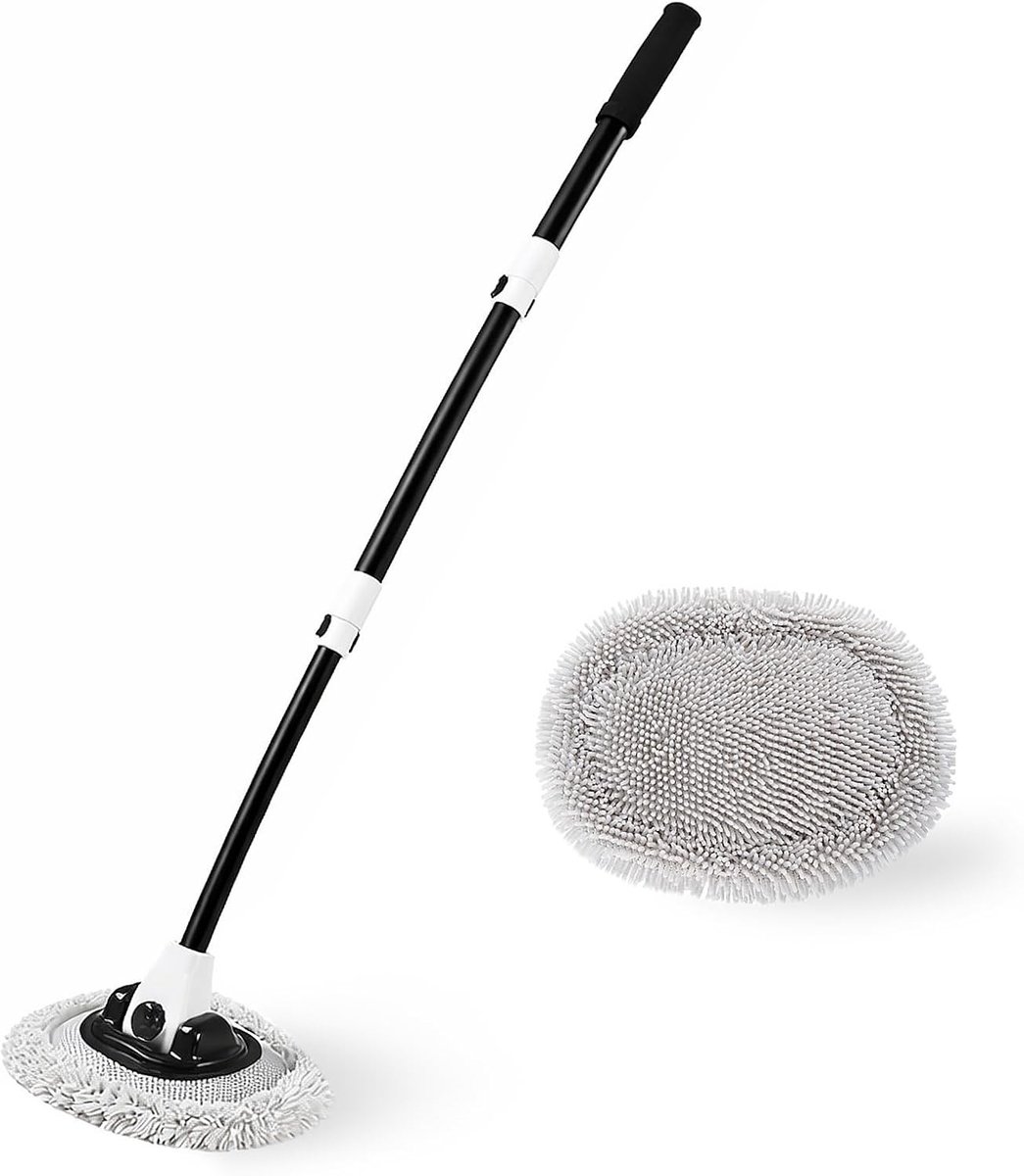 Telescopische Wasborstel met Microvezel voor Auto, SUV, Boot en Vrachtwagen - Ideaal voor Grondige Reiniging en Onderhoud