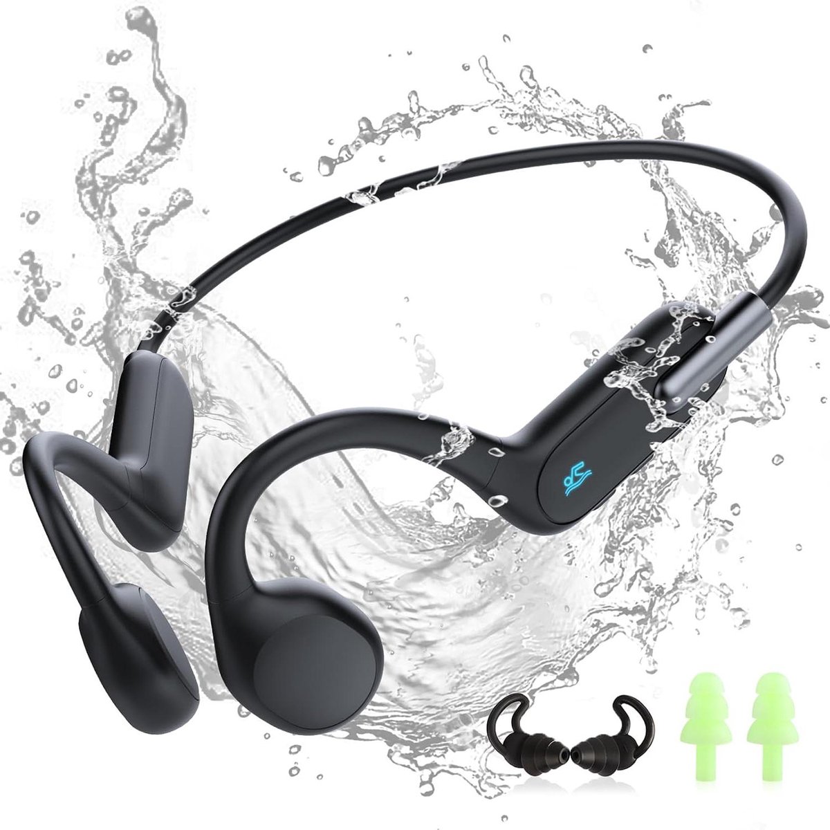 Open-Ear Koptelefoon - Zwemkoptelefoon - Onderwater Muziek - Botgeleidingstechnologie - 32GB Opslag - Blauw
