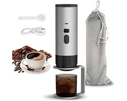 Draagbare Koffiemaker - Mini Espresso - Koffie Maken - 3-in-1 Werking - 120 ml - Stergrijs