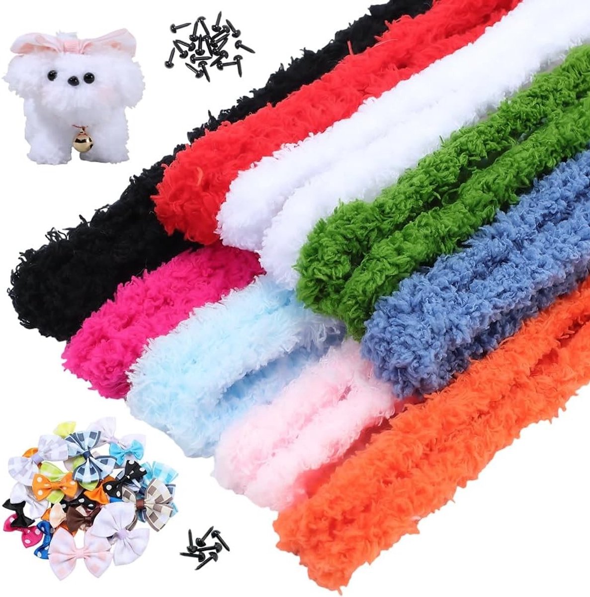 10 Stuks 95 cm Lange Pluche Sticks voor Ambachtelijke Projecten, Dikke Pijpenreinigers van Koraal Fleece en Chenille voor Creatieve DIY Kunst en Dieren Maken