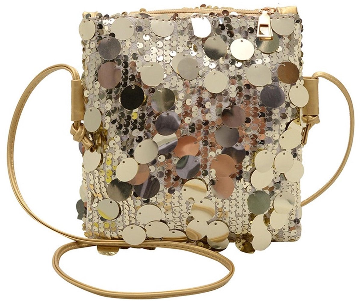 Crossbody tas met lovertjes - kleine pailletten tas - telefoontas voor vrouwen - sprankelende stijl - ShopVlot