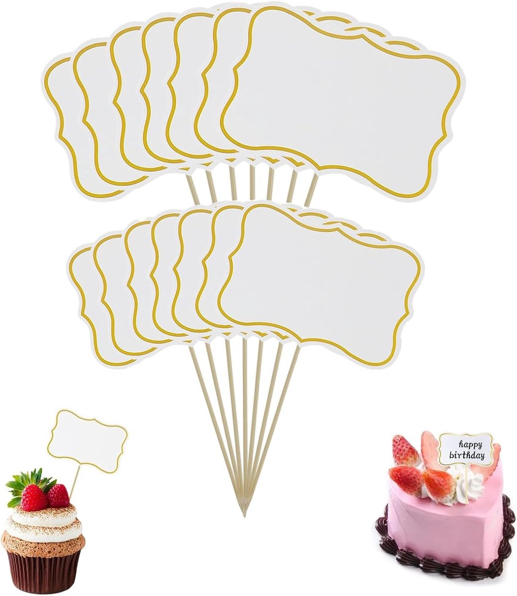 Buffet Tafel Etiketten, 56 Stuks Lege Party Voedselprikkers voor Schrijven op Herbruikbare Mini Schoolbordjes voor Cupcake Toppers en Kaas Desserts op Bruiloften