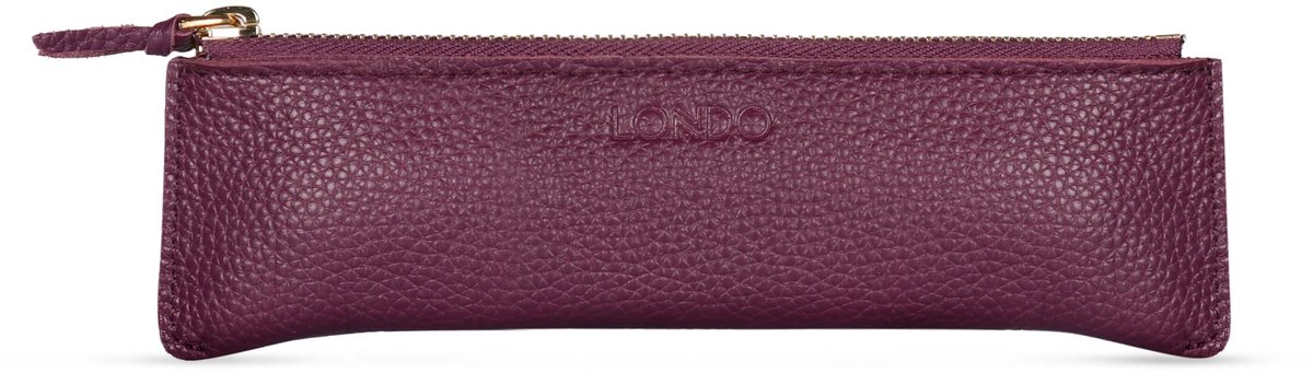 Potlood Etui met Rits - Leren - Purper - Ideaal voor school en kantoor - ShopVlot