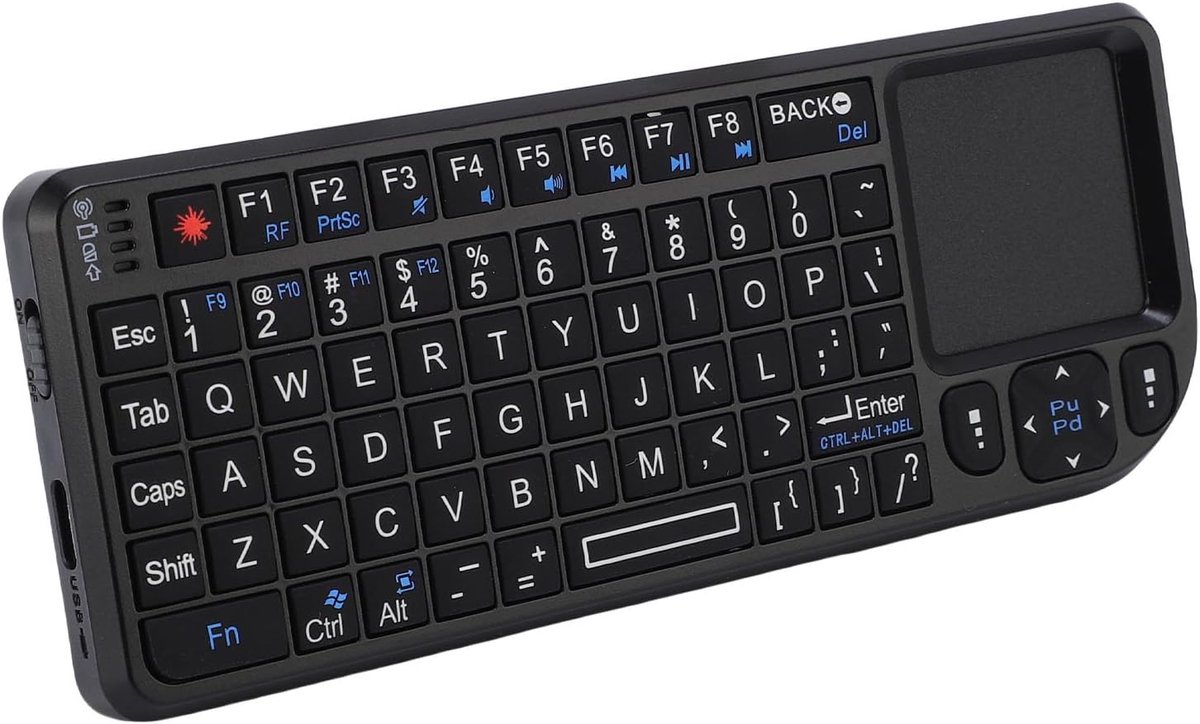 Draadloos toetsenbord met touchpad - USB oplaadbaar - draagbaar en dun - ideaal voor onderweg - ShopVlot