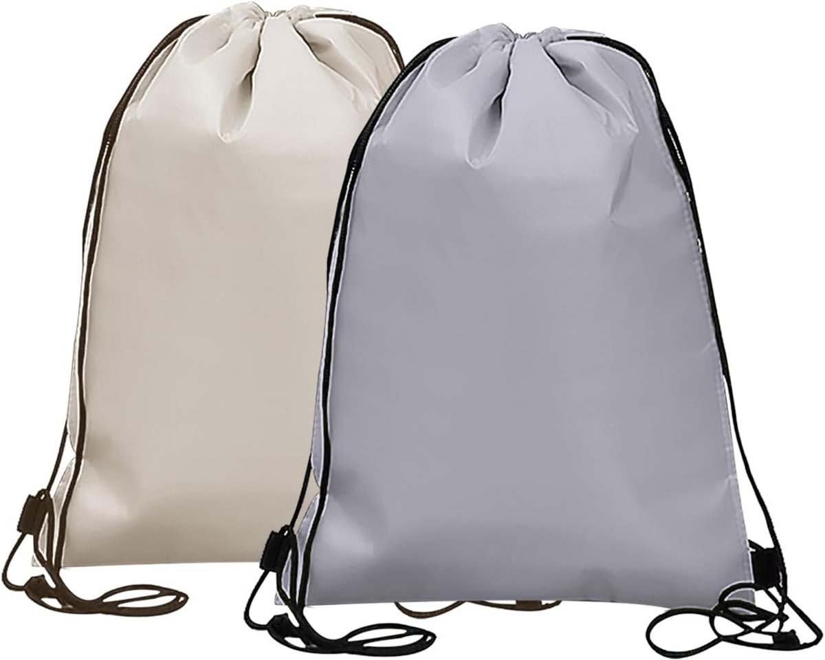 Set van 2 koeltassen - opvouwbare rugzakken - trekkoord - ideaal voor werk en school - ShopVlot