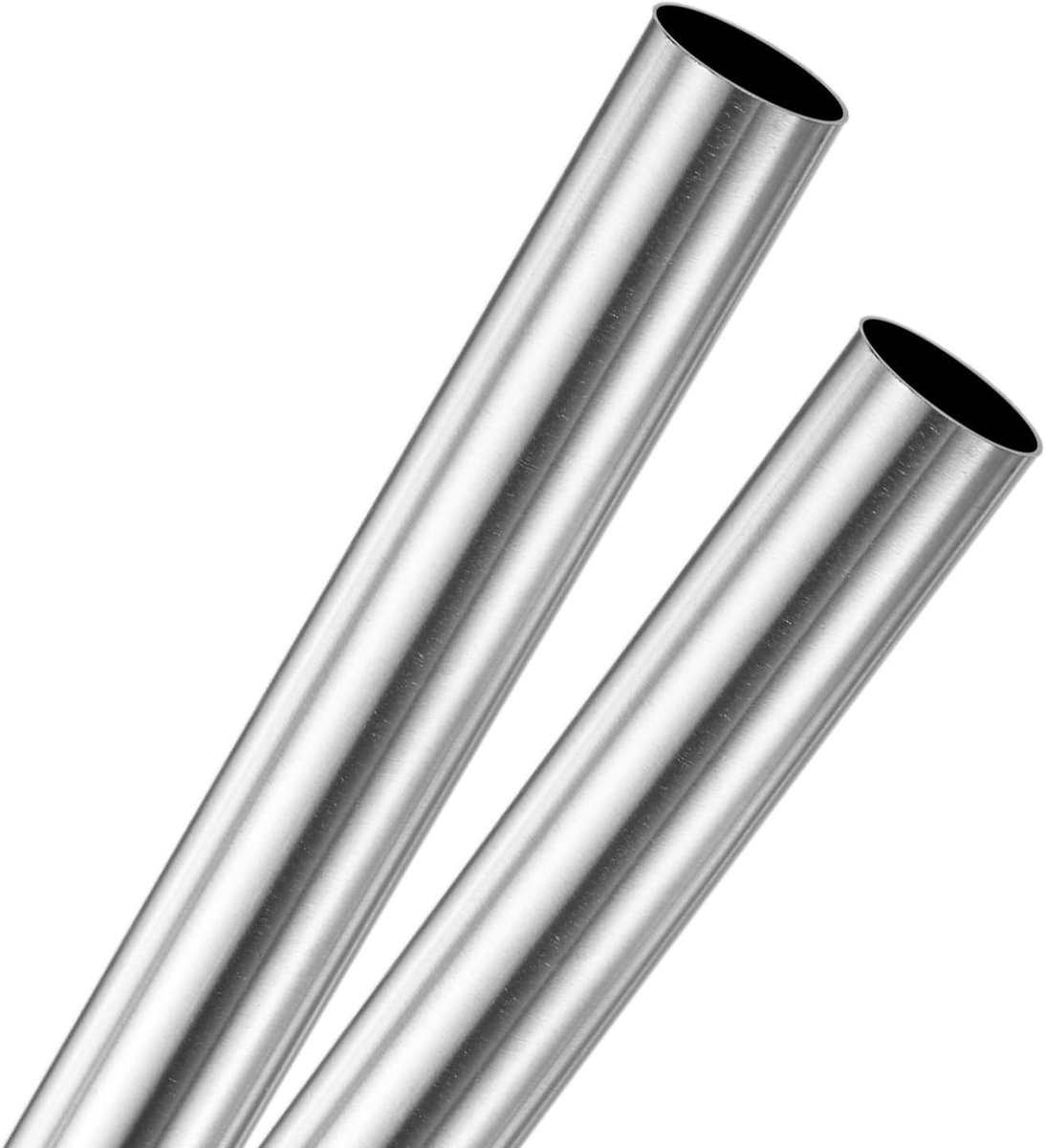 Set van 2 naadloze roestvrijstalen buizen 300 mm, 7 mm OD, 0,2 mm wanddikte voor bouw en doe-het-zelf projecten, metalen rechte buizen