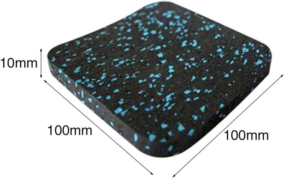 Schokabsorberende Mat voor Loopband, 6 Stuks Anti-Trillingen Geluidsisolatie Dikke Vloerbescherming voor Thuisgebruik thumbnail 5