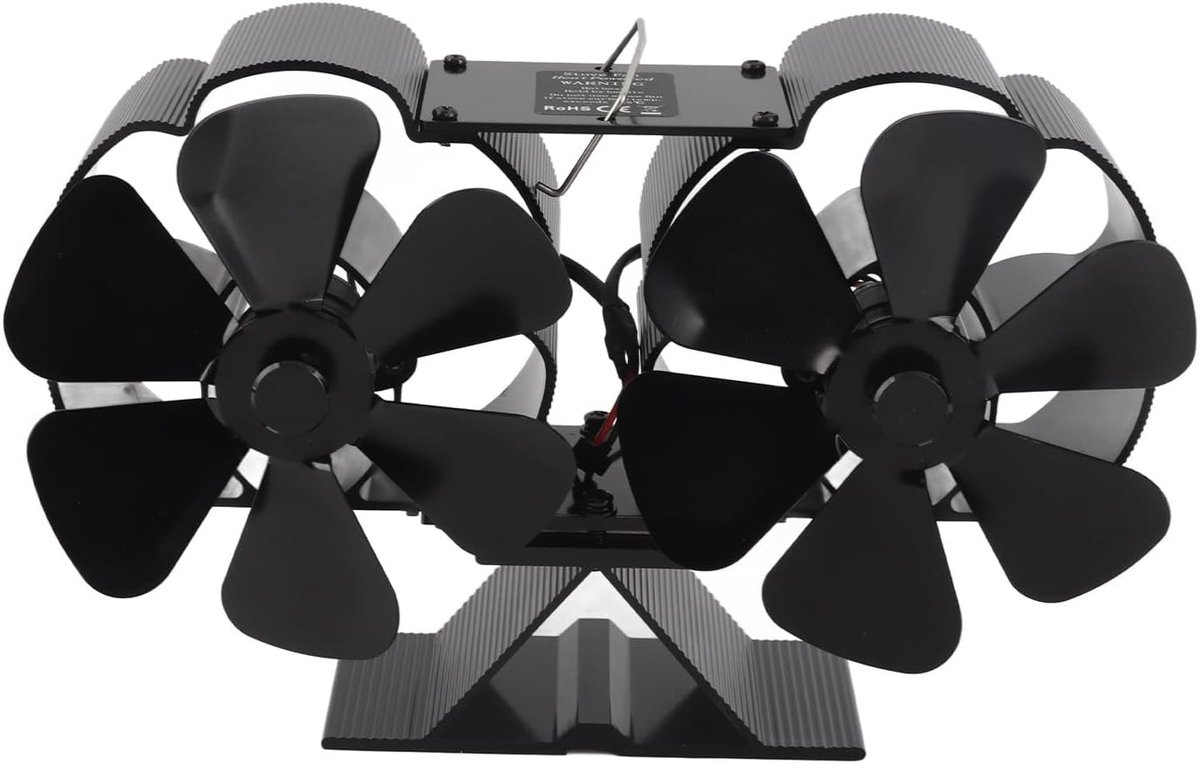 Warmte Aangedreven Kachelventilator voor Open Haard, Stille Werking ≤25dB, Efficiënte Luchtcirculatie en Bloemmotief Design voor Houtkachels en Haarden