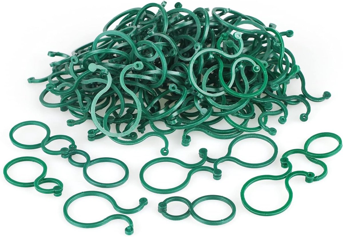 200 Stuks Plant Clips voor Klimplanten, Ondersteuning voor Groenten en Fruit, Tuinclips voor Effectieve Bevestiging