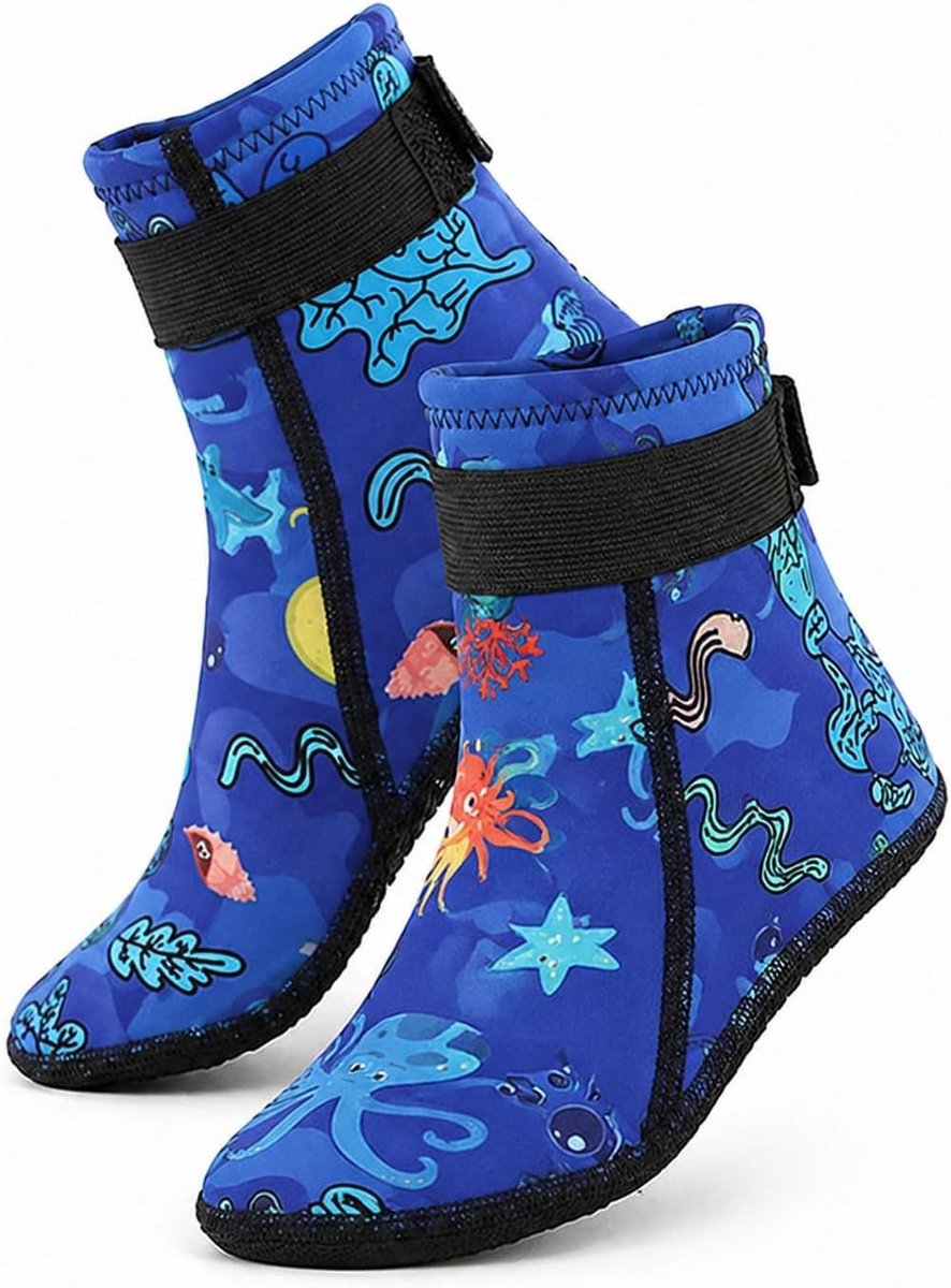 Verwarmende Neopreen Sokken voor Kinderen, 3 mm Zwemsokken, Antislip Bad- en Duiksokken voor Strand en Zwembad, Ideaal voor Watersporten