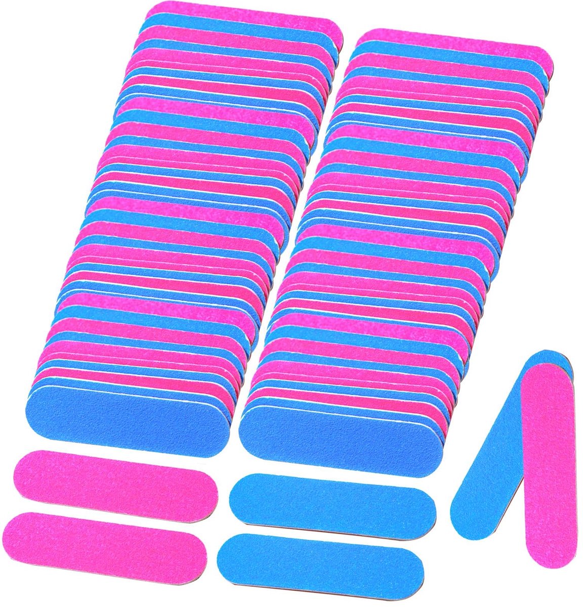 200 stuks mini nagelvijl set, wegwerp professionele nagelvijlen voor manicure 180/240 Grit - gebruik thuis en salon - ShopVlot
