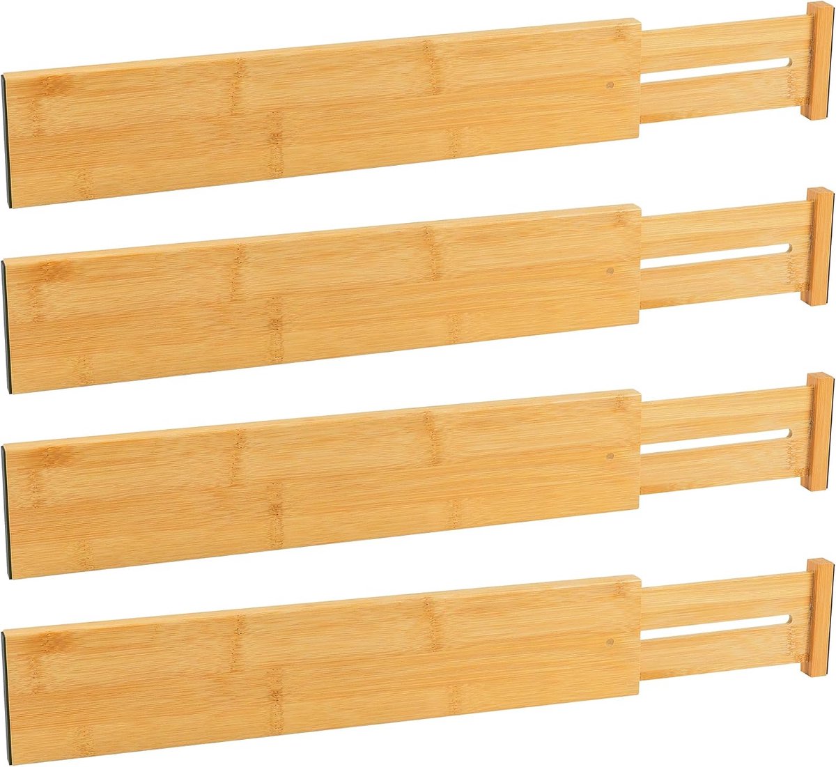 Utoplike 3.2" H Bamboe Lade Verdelers, Keuken Lade Organizer Uitbreidbaar - ShopVlot