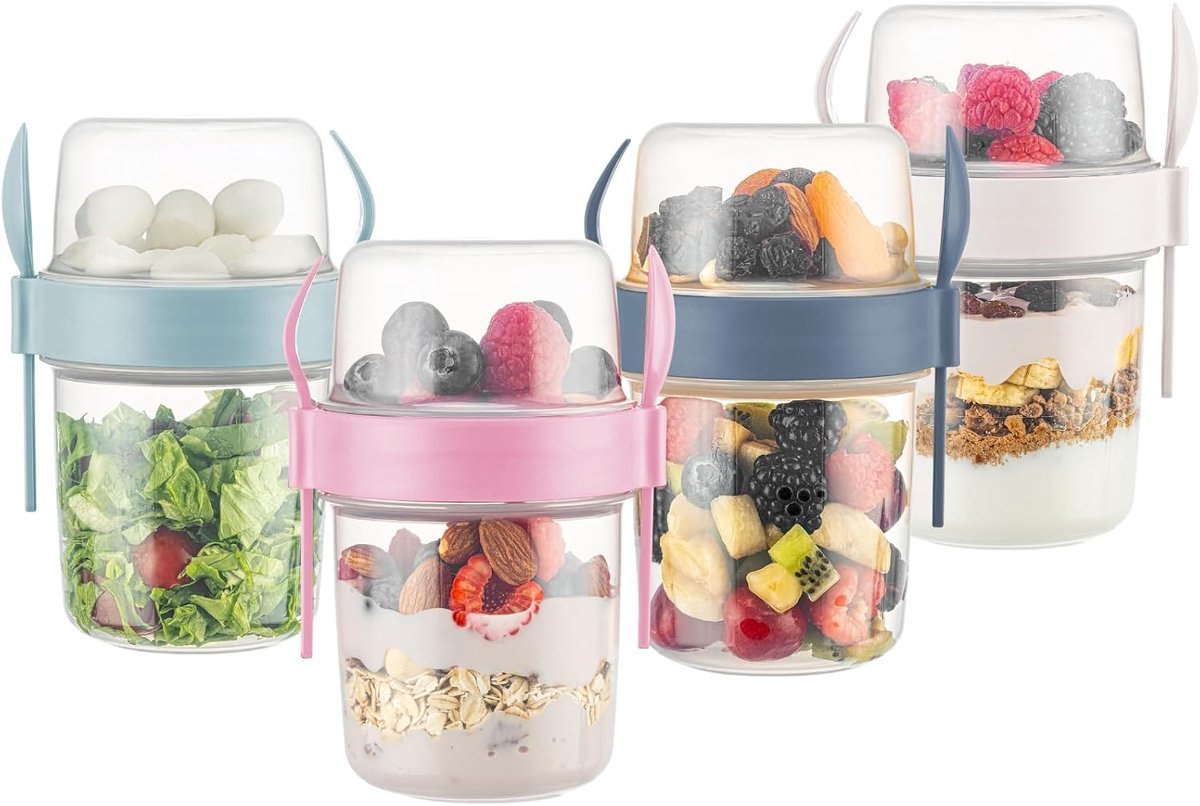 Yoghurtbeker 22 fl oz - Set van 4 - BPA-vrij - Perfect voor onderweg - ShopVlot