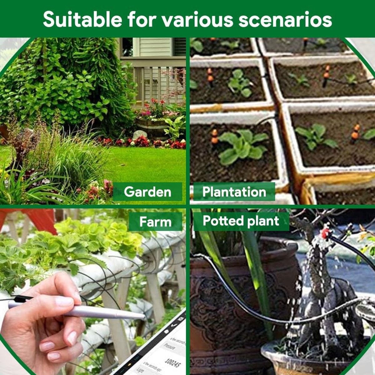 Irrigation Hoses, 4/7mm below and above ground drip irrigation line PVC plastic Heavy Duty Lawn Garden Water Flexible - ShopVlot