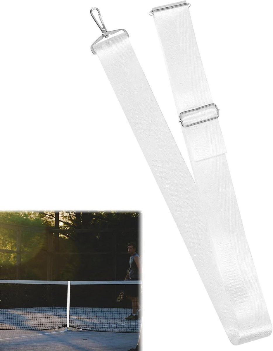 Verstelbare Tennisnet Middenriem voor Training, Duurzaam en Hoogte-instelbaar, 2.2m x 5cm, Ideaal voor Tennis Accessoires en Oefeningen