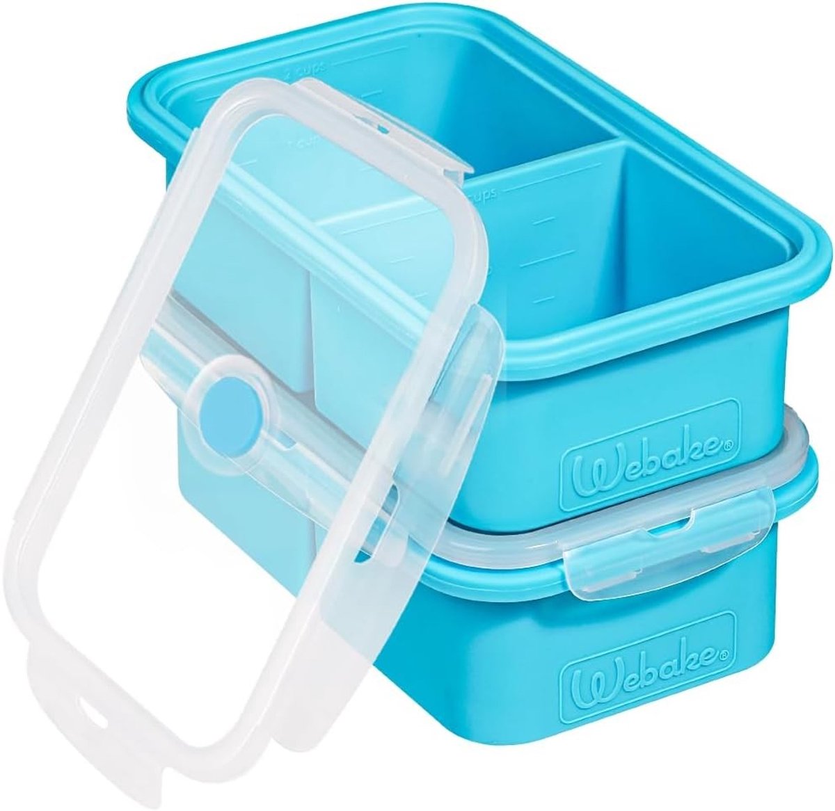 Siliconen Soepvormen met Deksel, 500 ml, Set van 2 voor Voedselopslag, Vriezer en Maaltijdvoorbereiding, Ideaal voor Soep, Bouillon en Saus