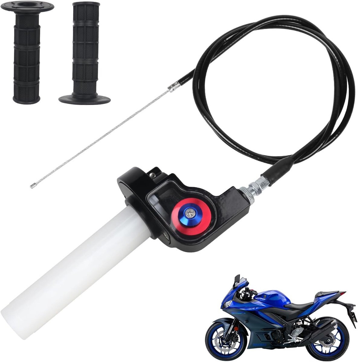 Aluminium Quick Throttle Grip 22 mm Set met 1.2 m Kabel voor 50-250 cc Dirt Bike, ATV en E-Bike Motocross Accessoires